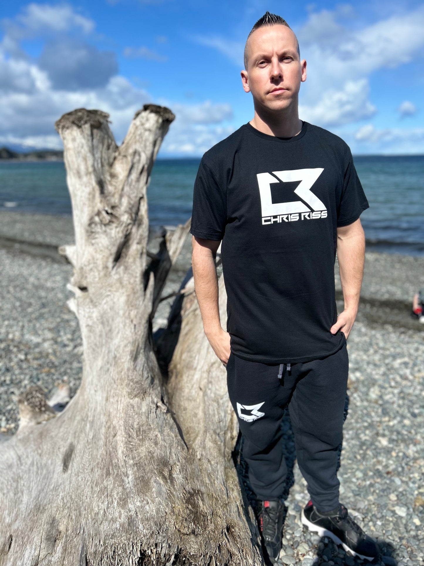 Chris Riss T-Shirt (1 White Print on Black)